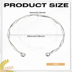 1Pc Alloy Open Cuff Bangles&nbsp;BJEW-LP0004-09P