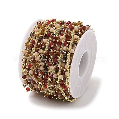 Brass & Glass Link Chain&nbsp;CHC-A009-05G-06