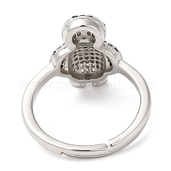 Penguin Cubic Zirconia Adjustable Rings&nbsp;RJEW-K247-01P