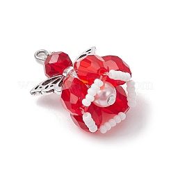 Faceted Glass Pendants&nbsp;PALLOY-MZ00583