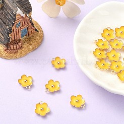 Light Gold Plated Alloy Enamel Pendants&nbsp;ENAM-YW0002-20G