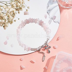3 Strand Natural Rose Quartz Chip Bead Strands&nbsp;G-BC0001-23