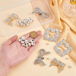8Pcs 4 Styles Alloy Crystal Rhinestone Wedding Shoe Decorations&nbsp;FIND-PH0022-14