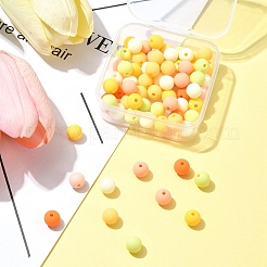 70Pcs Rubberized Style Acrylic Beads&nbsp;MACR-FS0001-71D