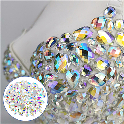 85Pcs 3 Style Sew on Rhinestones&nbsp;GLAA-FH0001-59