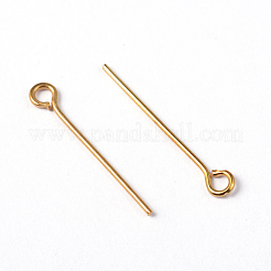 Golden Plated Brass Eye Pin Jewery Making Findings&nbsp;X-EPC2.0cm-G