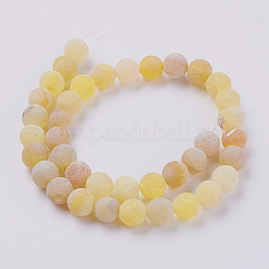 Natural Weathered Agate Beads Strands&nbsp;G-G589-8mm-02