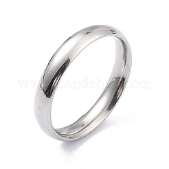 Non-Tarnish 304 Stainless Steel Simple Plain Band Finger Ring for Women&nbsp;RJEW-B036-10P