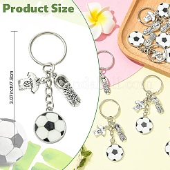 10Pcs Football Theme Alloy Keychain&nbsp;KEYC-YW00231