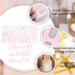Acrylic Mirror Effect Cake Toppers&nbsp;AJEW-WH0038-84B