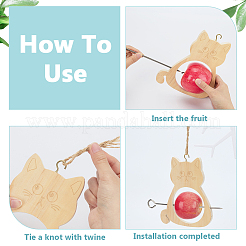 Wooden Bird Feeder&nbsp;AJEW-FG0004-81B