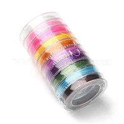 10 Rolls 10 Colors Flat Elastic Crystal String Set&nbsp;EW-YW0001-10