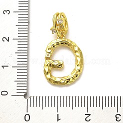 Rack Plating Brass Micro Pave Cubic Zirconia European Dangle Charms&nbsp;KK-L210-015G-G
