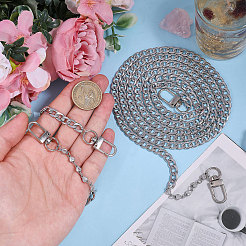 2Pcs 304 Stainless Steel Cuban Link Mobile Chains&nbsp;HJEW-PH02155