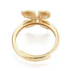 Flower Brass Adjustable Rings Setting&nbsp;KK-T079-20G