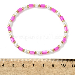 6Pcs Dyed Natural Freshwater Shell & Glass Pearl & Seed Beads Stretch Bracelets Set for Women&nbsp;BJEW-MZ00347