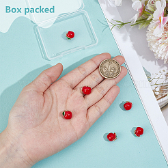6Pcs Brass Enamel Charms&nbsp;KK-BC0015-02