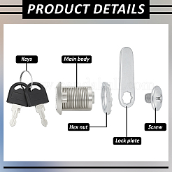 30 Sets Zinc Alloy Lock & Keys Sets&nbsp;OFST-WA0001-01