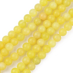 Natural Lemon Jade Beads Strands&nbsp;G-H1631-6MM