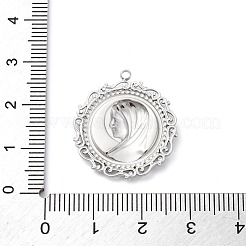 304 Stainless Steel Pendants&nbsp;STAS-S163-06B-P
