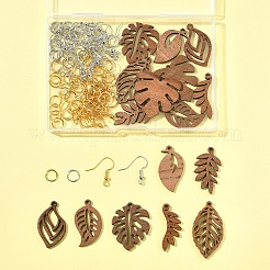 DIY Leaf Dangle Earring Making Kits&nbsp;DIY-FS0008-63A