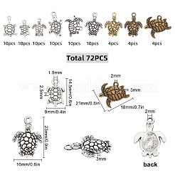 72Pcs 9 style Tibetan Style Alloy Pendant&nbsp;TIBE-SC0001-50