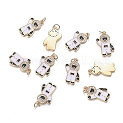 Brass Micro Clear Cubic Zirconia Pendants&nbsp;ZIRC-F120-068G