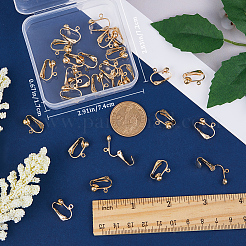 46Pcs Brass Clip-on Earring Converters Findings&nbsp;KK-SC0003-68