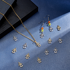 20Pcs 2 Colors Brass Micro Pave Cubic Zirconia Charms&nbsp;KK-PH0002-51-WH