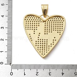 Brass Micro Pave Cubic Zirconia Pendants&nbsp;KK-K298-15A-G