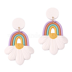 Alloy Polymer Clay Dangle Stud Earrings&nbsp;FS-WG2D94C-01