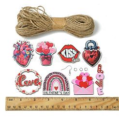 DIY Valentine's Day Pendant Decoration/Earring Making Kit&nbsp;DIY-FS0005-42