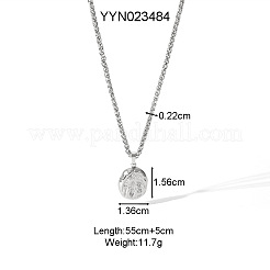 Vintage 304 Stainless Steel Portrait Pendant Wheat Chain Necklaces&nbsp;HP6394-3
