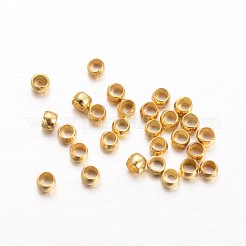 Rondelle Brass Crimp Beads&nbsp;KK-L134-27G