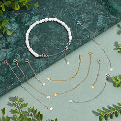  9Pcs 9 Styles 925 Sterling Silver Chain Extender&nbsp;FIND-GA0004-23
