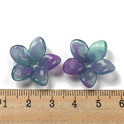 Two-tone Opaque Acrylic Bead Caps&nbsp;OACR-G034-05B
