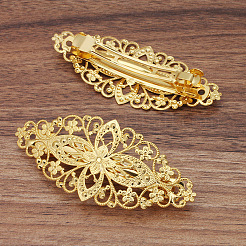Brass Hair Barrettes&nbsp;OHAR-PW0001-199P