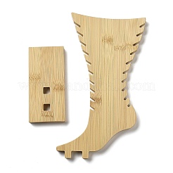 Foot Shaped Bamboo Anklet Storage Jewelry Rack&nbsp;ODIS-G018-01D