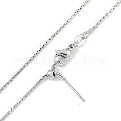 Rack Plating Brass Micro Pave Clear Cubic Zirconia Teardrop Pendant Box Chain Necklaces&nbsp;NJEW-P317-03P