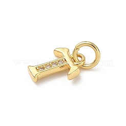 Brass Micro Pave Cubic Zirconia Charms&nbsp;KK-I382-03G-T
