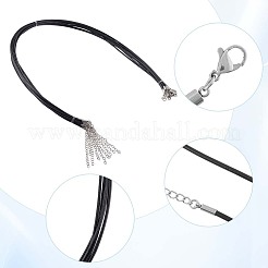 10Pcs Round Leather Cord Necklaces Making&nbsp;MAK-CL0001-01B