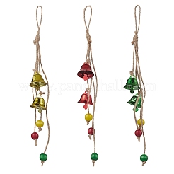 3Pcs Iron Christmas Bell Pendant Decorations&nbsp;HJEW-JM03760