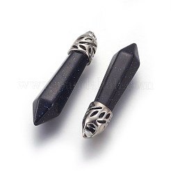 Synthetic Blue Goldstone Pendants&nbsp;G-L497-02G