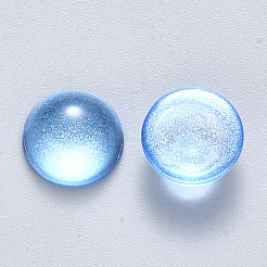 Transparent Spray Painted Glass Cabochons&nbsp;GLAA-S190-013C-F08