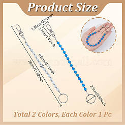 2Pcs Cat Eye Beads Keychain&nbsp;KEYC-NB00020