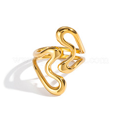 Irregular 304 Stainless Steel Cuff Open Rings for Women&nbsp;LD5997