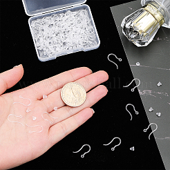 100Pcs Transparent Resin Earring Hooks&nbsp;RESI-CA0001-49