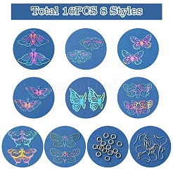 DIY Butterfly 201 Stainless Steel Etched Metal Embellishments Dangle Earring Jewelry Making Kits&nbsp;DIY-FS0007-47