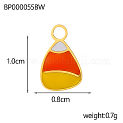 304 Stainless Steel Enamel Pendants&nbsp;STAS-OY003-27G