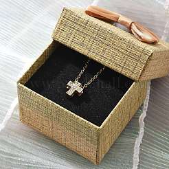 304 Stainless Steel Crystal Rhinestone Pendant Cable Chain Necklaces for Women&nbsp;LS-NJEW-C062-01D-G